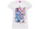 Cenerentola - Maglietta "La Realtà è Solo Una Favola"" Per Bambina A Maniche Corte NS7394 (104) (Bianco/Rosa/Blu)"