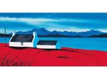Anthony Barber - Leinwanddruck "Over The Sea To Skye I"" PM9045 (30 Cm X 60 Cm) (Blau/Rot)"