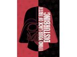 Star Wars - Stampa Su Tela "Mezza Citazione"" PM9086 (80 Cm X 60 Cm) (Rosso/Nero)"