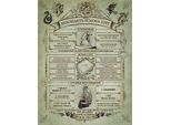 Harry Potter - Stampa Su Tela "Elenco Della Scuola Di Hogwarts"" PM9173 (40 Cm X 30 Cm) (Marrone)"