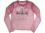 Guns N Roses - Top Corto "Bullet Seal"" Da Donna A Maniche Lunghe RO10802 (S) (Rosa)"