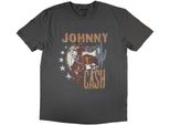 Johnny Cash - Maglietta Uomo/Donna Unisex RO10843 (Xl) (Antracite)
