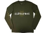 Disturbed - Maglietta "European Tour '23"" Uomo/Donna Unisex Manica Lunga RO11004 (Xxl) (Verde)"