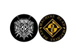 Machine Head - Tappetino Per Giradischi, Set Di Creste RO9235 (Taglia Unica) (Nero/Argento/Giallo)