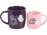 Something Different - Set Di Tazze "Big Boo Little Boo"" - Confezione Da 2 SD5970 (Taglia Unica) (Viola/Rosa)"