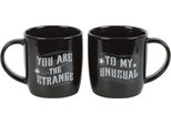 Something Different - Tazza Da Caffè "You Are The Strange To My Unusual"" - Confezione Da 2 SD5966 (Taglia Unica) (Nero/Bianco)"