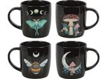 Something Different - Tazza Da Caffè "Dark Forest"" - Confezione Da 4 SD5849 (Taglia Unica) (Nero/Colorato)"