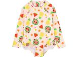 Cocomelon - Costume Da Bagno Increspato Per Bambina NS6864 (98) (Rosa/Giallo/Verde)