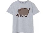Pusheen - Maglietta "Meow"" Per Bambina NS7600 (146-152) (Grigio Screziato)"