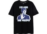 Star Trek - Maglietta "Live Long And Prosper"" Da Uomo NS8128 (Xxl) (Nero)"