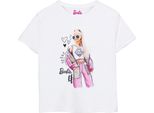 Barbie - Maglietta Per Bambine NS8356 (116) (Bianco)
