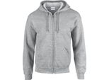 Gildan - Felpa Con Cappuccio Con Zip Integrale Per Uomo/Donna Unisex RW10096 (M) (Grigio)