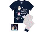 Peppa Pig - Pigiama Per Bambini NS8398 (104) (Blu Navy)