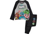 Marvel Avengers - Pigiama Con Pantaloni Lunghi Per Ragazzi NS8259 (104) (Nero)