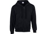 Gildan - Felpa Con Cappuccio Con Zip Intera Per Uomo/Donna Unisex RW10096 (Xl) (Nero)