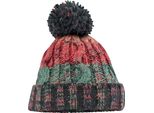Cappello A Cavatappi Unisex Beechfield Con Pompon RW5192 (Taglia Unica) (Rosso Anguria)