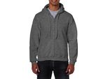 Gildan - Felpa Con Cappuccio A Zip Intera Per Uomo/Donna Unisex RW10096 (L) (Grigio Screziato)