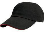 Result Headwear - Cappello Da Baseball "Pro Style"" Con Visiera A Sandwich RW10163 (Taglia Unica) (Nero/Rosso)"