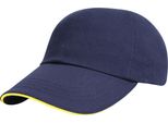 Result Headwear - Cappello Da Baseball Con Visiera A Sandwich RW10216 (Taglia Unica) (Navy/Yellow)
