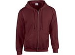 Gildan - Felpa Con Cappuccio A Zip Intera Da Uomo PC6649 (Xl) (Rosso Vino)