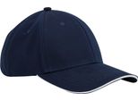 Beechfield - Cappello "Classic"" Con Visiera A Sandwich PC6997 (Taglia Unica) (Blu Scuro/Bianco)"