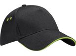 Beechfield - Cappello Da Baseball Con Visiera A Sandwich PC7033 (Taglia Unica) (Nero/Lime)
