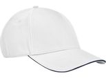 Beechfield - Cappello "Classic"" Con Visiera A Sandwich PC6994 (Taglia Unica) (Bianco/Blu Scuro)"
