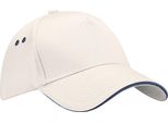 Beechfield - Cappello Da Baseball Con Visiera A Sandwich PC7033 (Taglia Unica) (Grigio/Rosa/Blu Scuro)