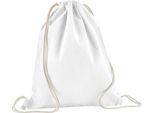 Westford Mill - Borsa Da Ginnastica In Cotonelogico RW9875 (Taglia Unica) (Bianco)