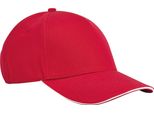 Beechfield - Cappello "Classic"" Con Visiera A Sandwich PC6994 (Taglia Unica) (Rosso/Bianco)"