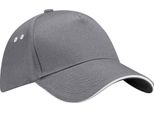 Beechfield - Cappello Da Baseball Con Visiera A Sandwich PC7033 (Taglia Unica) (Grigio Grafite/Grigio Ostrica)