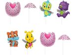 Hatchimals - Oggetti Di Scena Per Photobooth Confezione Da 8 - Cartone, Plastica SG24968 (Taglia Unica) (Colorato)