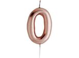 Amscan - Candela Di Compleanno "Numero 0"" - Cera, Plastica SG24881 (Taglia Unica) (Oro)"