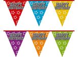 Boland - Pennant - Bandiere, Buon Compleanno - Foil, Plastica, Polipropilene SG28783 (Taglia Unica) (Colorato)