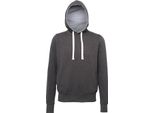 Awdis - Felpa Con Cappuccio Da Uomo PC7183 (L) (Charcoal) Con Spalla Scesa
