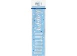 Unique Party - Prismatic - Bandiera, Lamina, 90° SG34612 (Taglia Unica) (Blu/Argento)