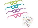 Unique Party - Occhiali - Kit Di Artigianato - Carta SG26252 (Taglia Unica) (Rosa)