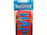 Amscan - Bandiera, Buon Compleanno SG34508 (Taglia Unica) (Rosso/Blu)