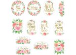 Amscan - Floreale - Decorazione Per Feste, Cartoncino, Baby Shower 12-Pack SG24019 (Taglia Unica) (Colorato)