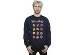 Rick And Morty - Felpa Da Uomo BI43704 (Xxl) (Blu Navy)