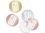 Unique Party - Ritaglio - Coriandoli, 60° Compleanno - Foil SG34796 (Taglia Unica) (Oro Rosa)