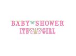 Amscan - Bunting "Its A Girl"", Baby Shower - Carta SG35345 (Taglia Unica) (Rosa)"