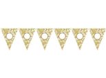 Amscan - Personalizzabile - Bandiera SG35534 (Taglia Unica) (Oro/Bianco)