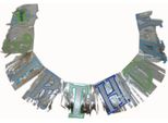 Amscan - Bandiera Con Frange, Glitter, Buon Compleanno SG35410 (Taglia Unica) (Argento/Verde/Blu)