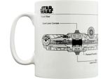 Star Wars - Tazza Da Caffè Millennium Falcon, Schizzo PM2172 (Taglia Unica) (Bianco/Nero)