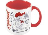 La Sirenetta - Tazza Da Caffè, Interno Bicolore PM9137 (Taglia Unica) (Bianco/Rosso)