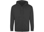 Awdis - Felpa Con Cappuccio E Zip A Tutta Lunghezza Da Uomo PC5104 (Xxl) (Grigio Tempesta)