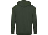 Awdis - Felpa Con Cappuccio E Zip Integrale Da Uomo PC5104 (M) (Verde Abete)