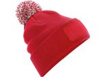 Beechfield - Berretto "Snowstar"" PC5099 (Taglia Unica) (Rosso/Bianco Naturale)"