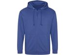 Awdis - Felpa Con Cappuccio E Zip Integrale Da Uomo PC5104 (Xxl) (Blu Reale)